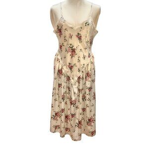 VTG Victorias Secret Gold Label Sz M Ivory Gown Floral Romantic Coquette READ